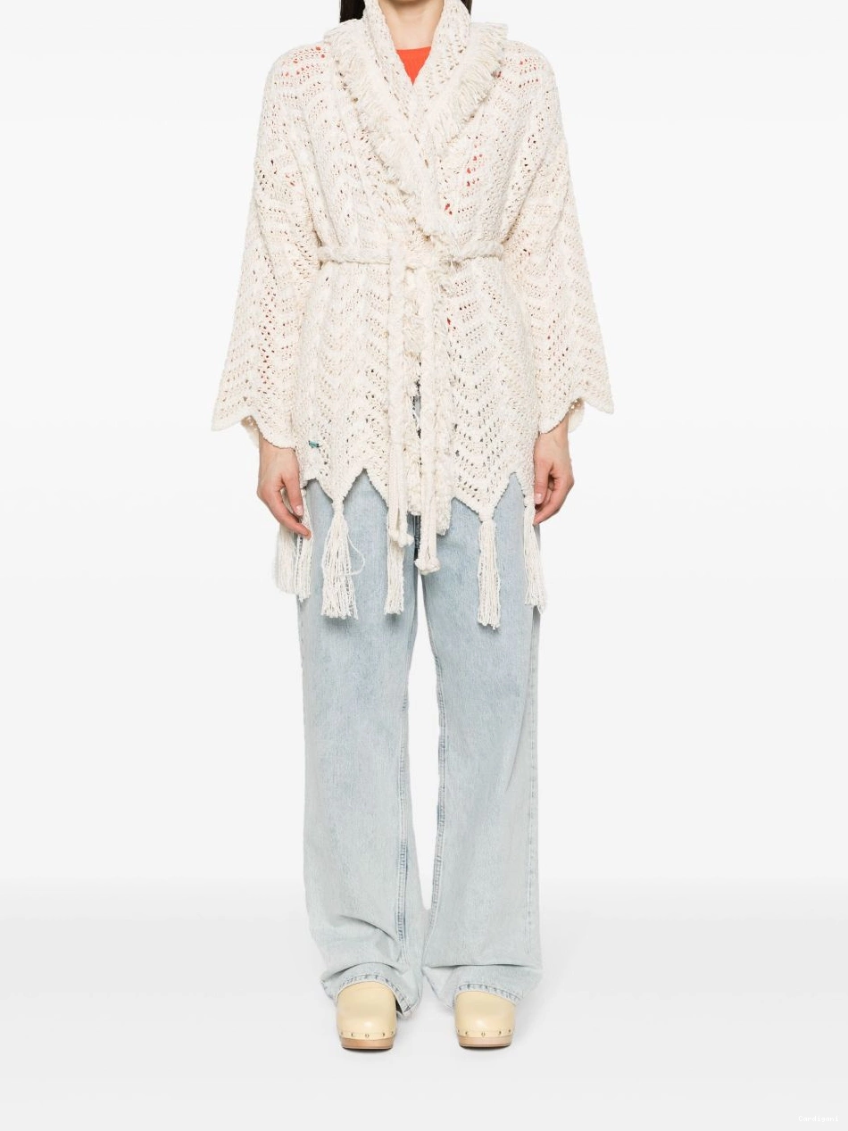 Affordable chevron-knit Women fringed Alanui cardigan 0714
